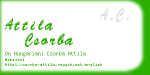 attila csorba business card
